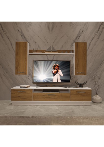 Trio 5d Mdf Tv Ünitesi Tv Sehpası - Beyaz - Pera fiyatları