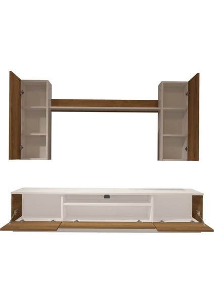 Trio 5d Mdf Tv Ünitesi Tv Sehpası - Beyaz - Pera indirimleri