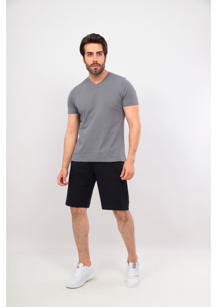 Erkek V Yaka Tshirt Şort Cep Fermuarlı Alt Üst Takım fiyatları