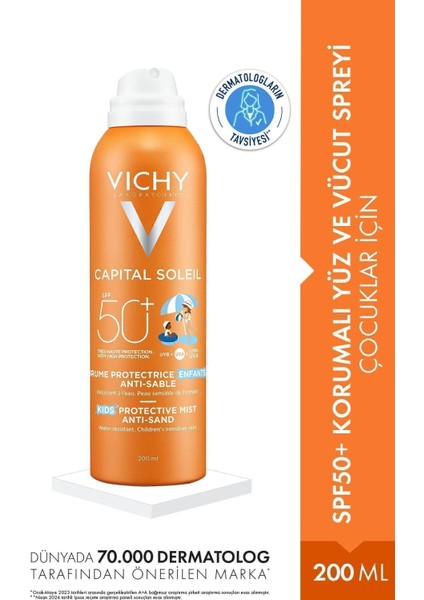 Capital Soleil SPF50 Çocuk Güneş Spreyi 200 ml – Yüksek Koruma, Kum Tutmayan ve Hassas Cilt Dostu Formül fiyatları
