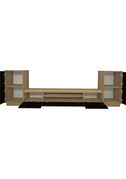 Trio ON2S Mdf Tv Ünitesi Tv Sehpası - Pera - Siyah indirimleri