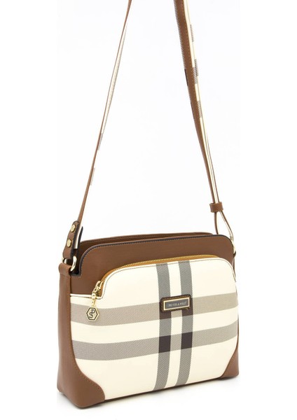 Silver & Polo Krem - Taba SP364 Kadın Çapraz Çanta modelleri