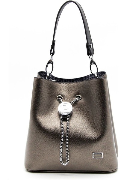 Silver & Polo Platin - Siyah SP967 Kadın Çapraz Çanta