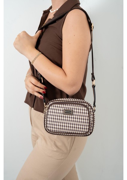 Kahve Sarı - Kahve SP1111 Kadın Çapraz Çanta