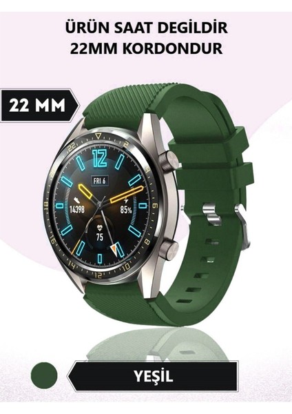 Huawei Watch Gt4 Gt5 46MM Uyumlu Çizgi Desenli Silikon Kordon Kayış (22MM)