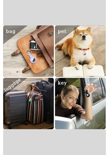 Airtag Kılıf Anahtarlık Tam Koruma Klasik Yumuşak Silikon