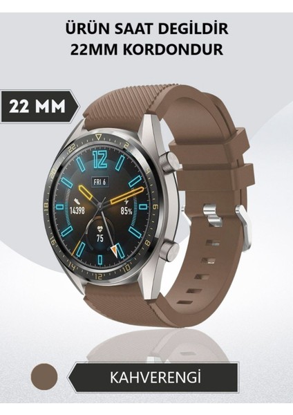 Huawei Watch Gt4 Gt5 46MM Uyumlu Çizgi Desenli Silikon Kordon Kayış (22MM)