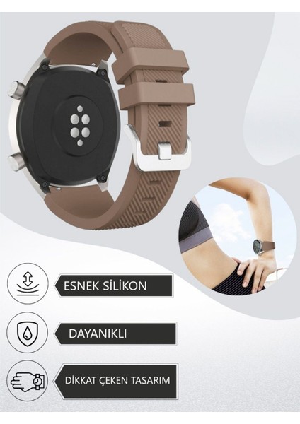 Huawei Watch Gt4 Gt5 46MM Uyumlu Çizgi Desenli Silikon Kordon Kayış (22MM) fiyatları