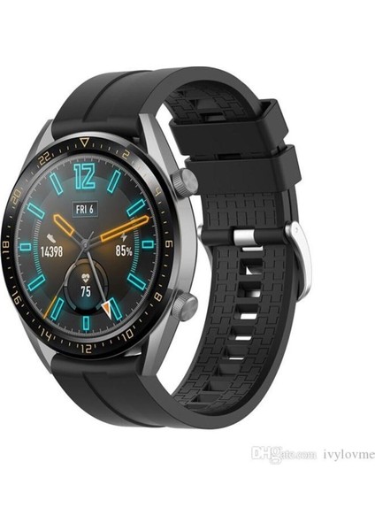 Huawei Watch Gt3 Pro Titanyum 46MM Uyumlu Yumuşak Silikon Desenli Kordon Kayış (22MM) modelleri
