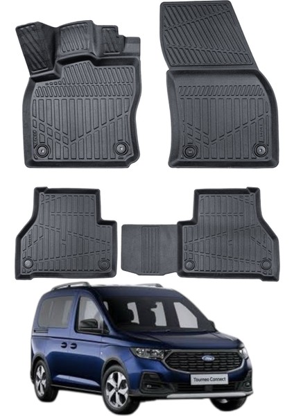 Ford Connect 2022- Uyumlu Araca Özel Lüx 3D Paspas