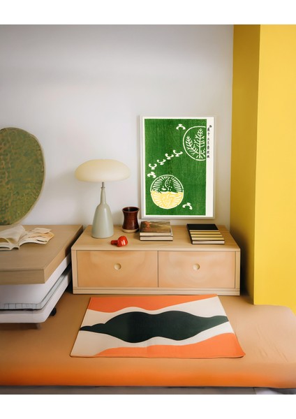 Green Emblem - Doğal Ahşap Çerçeveli Tablo - Illüstrasyon Poster - Curated By Push modelleri