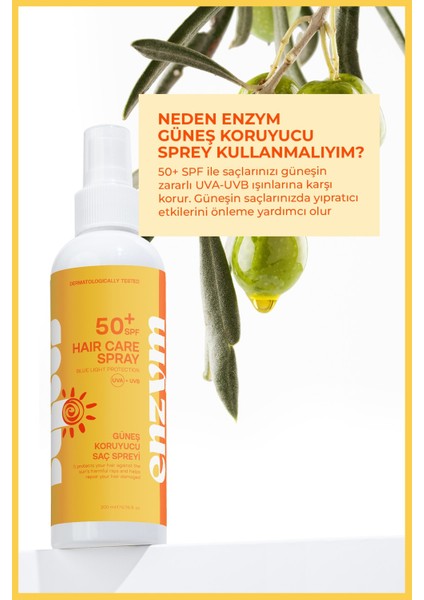 Enzym Cosmetıcs 50 Spf+ Saç Güneş Koruyucu (Blue Light Protection) Sprey 200 ml fiyatları