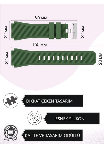 Huawei Watch Gt3 Se Uyumlu Çizgi Desenli Silikon Kordon Kayış (22MM) modelleri