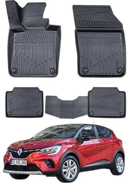 Renault Captur 2019+ Uyumlu Araca Özel Lüx 3D Paspas