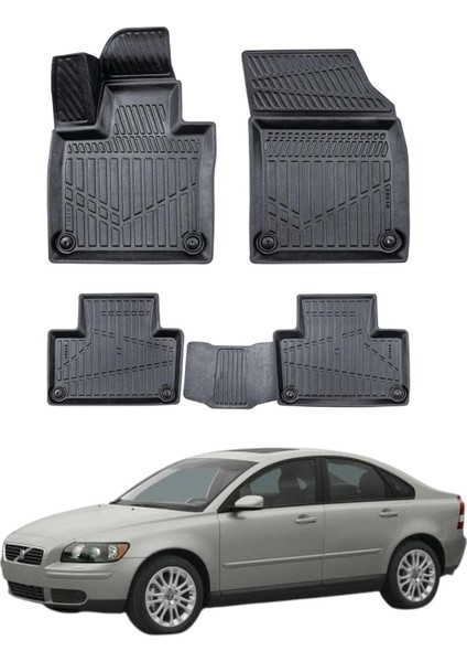 Volvo S40 2004-2012 Uyumlu Araca Özel Lüx 3D Paspas