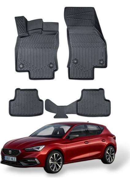 Seat Leon Mk4 Otom. 2021- Uyumlu Araca Özel Lüx 3D Paspas