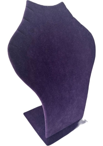 Bangok Model Süet Mor Kolye Gerdanlık Takı Sergileme Mankeni modelleri