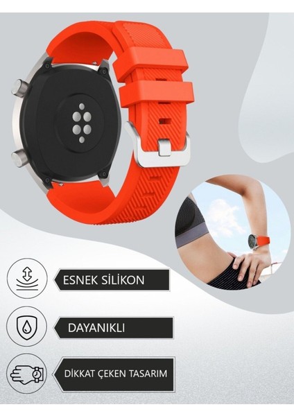 Huawei Watch Ultimate Uyumlu Çizgi Desenli Silikon Kordon Kayış (22MM) fiyatları