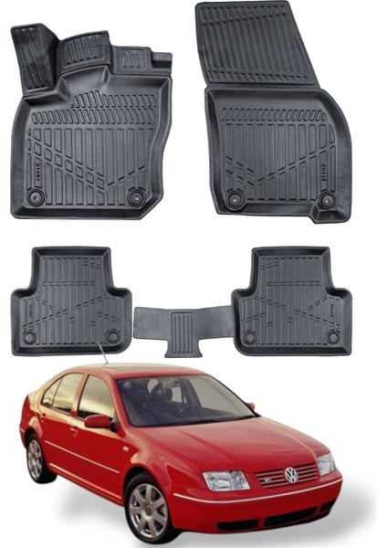 Volkswagen Bora 1999-2006 Uyumlu Araca Özel Lüx 3D Paspas