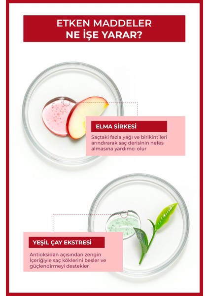 Enzym Doğal Saç Bakım Detoksu Arındırıcı Elma Sirkesi ve Yeşil Çay Tonik 200 ml modelleri