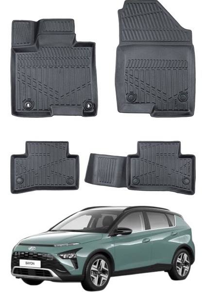 Hyundai Bayon 2021- Uyumlu Araca Özel Lüx 3D Paspas