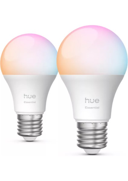 Hue Essential 8W E27 806 Lumen Renkli Akıllı Ampul A60 (2'li Ekopaket) modelleri