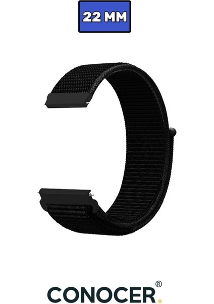 Huawei Watch 4 / 4 Pro / 3 Pro Uyumlu Dokuma Cırtlı Spor Kordon Kayış (22MM)