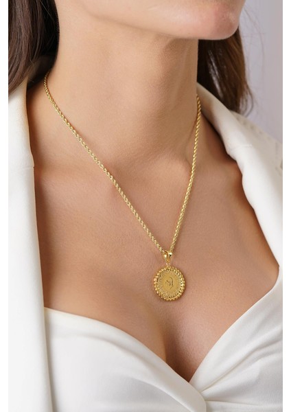 22 Ayar Çeyrekli Burgu Halat Kolye