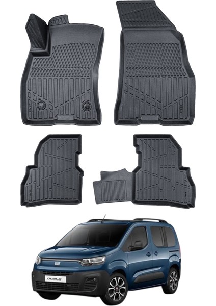 Fiat Doblo 2023- Uyumlu Araca Özel Lüx 3D Paspas