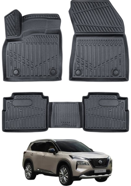 Nissan X-Trail E-Power 2022- Sonrası Uyumlu Araca Özel Lüx 3D Paspas