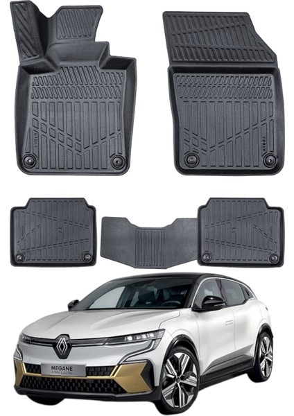 Renault Megane E-Tech 2022- Uyumlu Araca Özel Lüx 3D Paspas