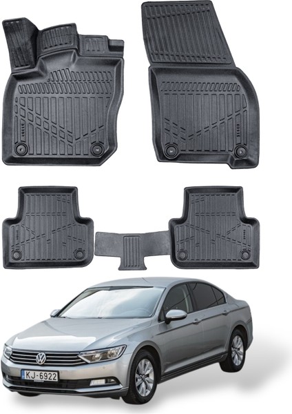 Volkswagen Passat B8 Eu 2015-2024 Uyumlu Araca Özel Lüx 3D Paspas