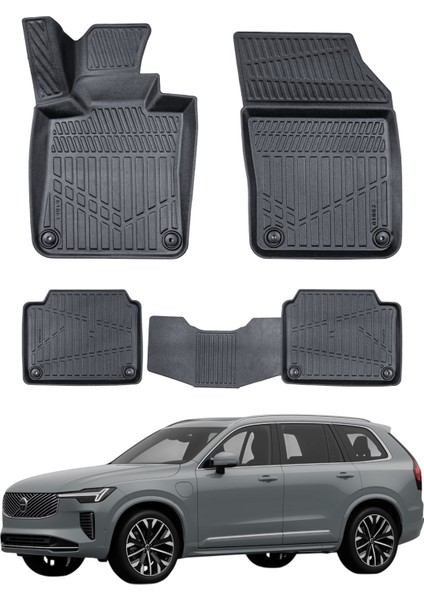 Volvo XC90 Plug-In 2024- Uyumlu Araca Özel Lüx 3D Paspas