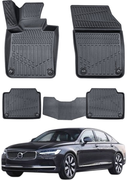 Volvo S90 Plug-In 2024- Uyumlu Araca Özel Lüx 3D Paspas