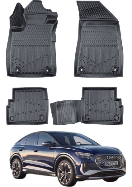 Audi Q4 E-Tron 2024- Uyumlu Araca Özel Lüx 3D Paspas