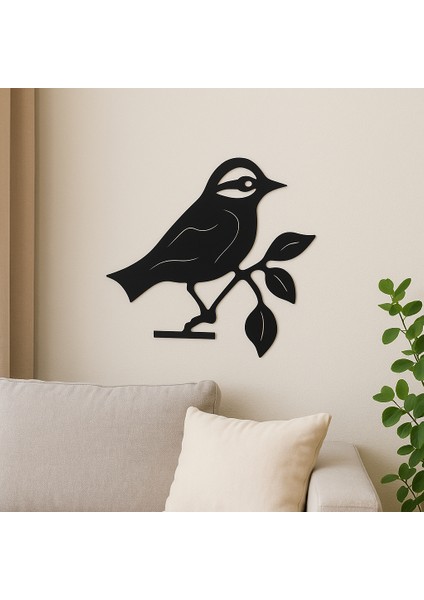 Metal Duvar Süsü Kuş Doğa - Shadowline Serisi