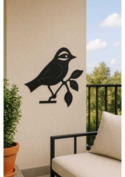 Metal Duvar Süsü Kuş Doğa - Shadowline Serisi modelleri