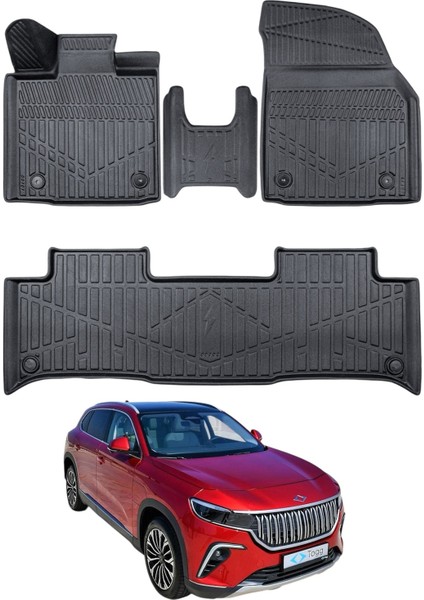 Togg T10X 2023- Sonrası Uyumlu Araca Özel Lüx 3D Paspas