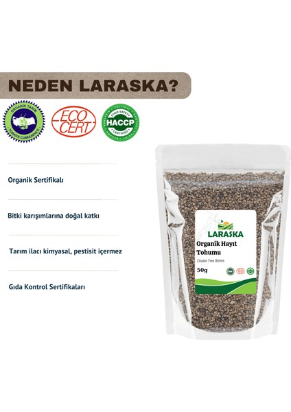 Organik Hayıt Tohumu (Ruhban Biberi) 50g fiyatları