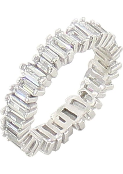 925 Ayar Rodajlı Gümüş Baget Taşlı Tamtur Yüzük – Zarif ve Şık Tasarım, Özel Günler İçin fiyatları