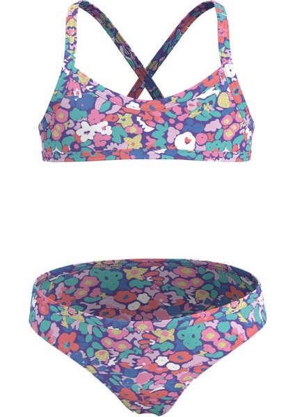 Olaian Çocuk Yuvarlak Yaka Bikini Takımı - Çok Renkli - Çiçek Desenli - BONI fiyatları
