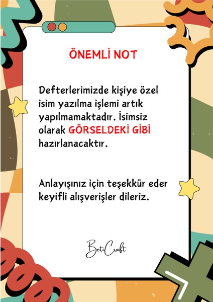 15 Yıl Içerikli Vakit Çizelge Defteri modelleri