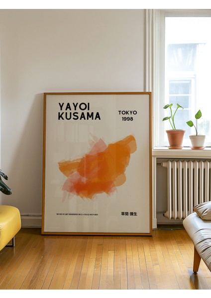 Tokyo 1998 - Yayoi Kusama - Doğal Ahşap Çerçeveli Tablo - Art Collection