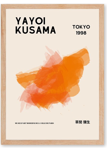 Tokyo 1998 - Yayoi Kusama - Doğal Ahşap Çerçeveli Tablo - Art Collection modelleri