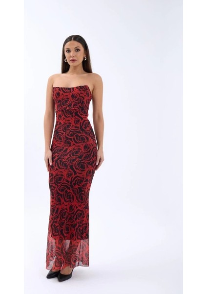 7006 Elbise-Kırmızı