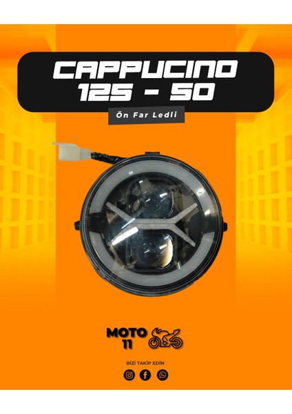 Cappucino 125 Ledli Ön Far | MOTO11