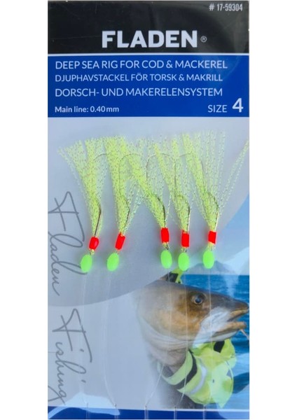 Sabiki Deep Sea Derin Su Çapari Takimi Sarı No:6