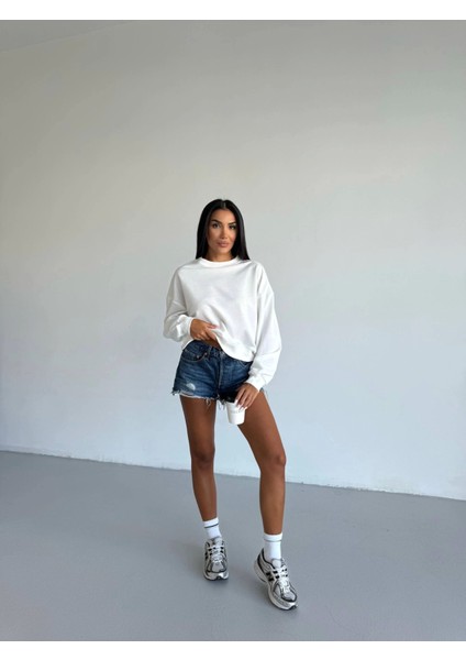 2 Iplik Bisiklet Yaka Sweat Beyaz F2339 fiyatları