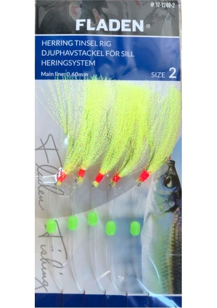 Sabiki Herring Tinsel Yesil Hazir Takim No:2