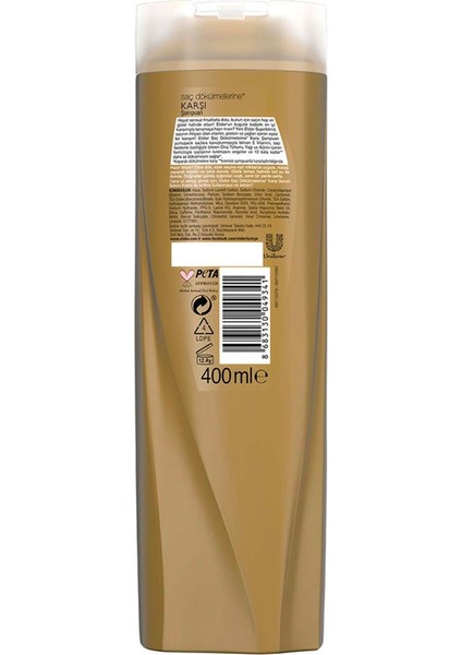 Superblend Saç Bakım Şampuanı Saç Dökülmelerine Karşı E Vitamini Chia Tohumu Yağı Arjinin 400 ml X3